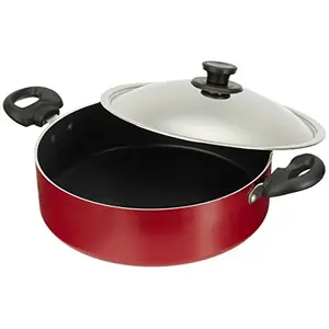 Pigeon by Stovekraft Non-Stick Biriyani Pot with Lid 5 Litres Red