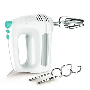 Pigeon Modern Cucina Hand Mixer with Chrome Beater and Dough Hook Stainless Steel Attachments 7 Speed Setting Beater for Cake Egg Bakery (300 Watts)