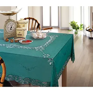 Freelance PVC Battenburg Dining Table Cover Cloth Tablecloth Waterproof Protector 8-10 Seater 60 X 104 inches Rectangle Hunter Green Product of Meiwa Japan