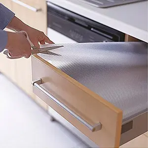 Freelance Vinyl Non Adhesive Anti Slip Skid Shelf & Drawer Cushion Grip Liner Kitchen & Dining Mat & Protector 45 x 150 cm Transparent