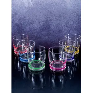 Luminarc Juice Glass Cortina Rainbow Tumbler Set of 6 Pieces 310 ML