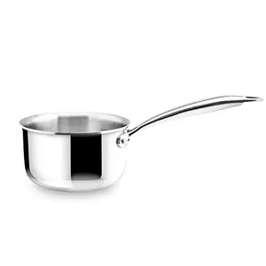Pringle Triply Stainless Steel Saucepan 16 cm with Riveted Cast Handle | 1500 ml Capacity| Induction Base | Cookware | Home and Kitchen