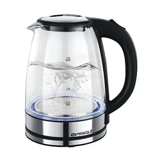 Pringle Classy Electric Kettle for Tea and Coffee in Home and Office Cordless with LED Illumination 1.8 Litre Capacity (Borosilicate Glass)