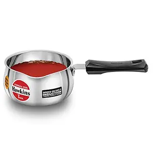 Hawkins Stainless Steel Induction Compatible Tpan (Saucepan) Capacity 1 Litre Thickness 4.7 mm Silver (SST10)