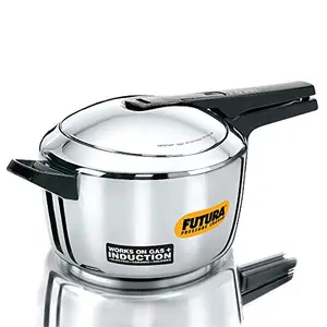 Hawkins Futura Stainless Steel Induction Compatible Pressure Cooker 5.5 Litre Silver (FSS55)