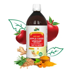 Dr. Patkars Apple Cider Vinegar with Ginger, Turmeric & Fenugreek | Unfiltered & Undiluted | Improved Immunity | Joint Pain Relief Supplement | Increase Blood Circulation (With Mother) 500 Ml