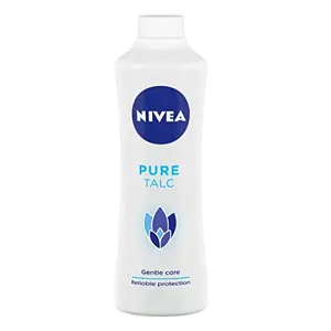 NIVEA Talcum Powder for Men & Women Pure For Gentle Fragrance & Reliable Protection Against Body Odour 400 g