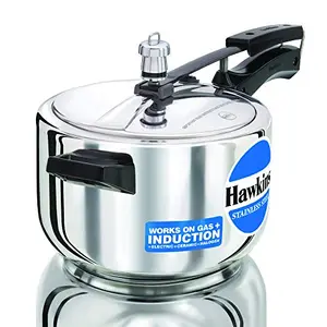 Hawkins Stainless Steel Induction Compatible Inner Lid Pressure Cooker 4 Litre Silver (B45)