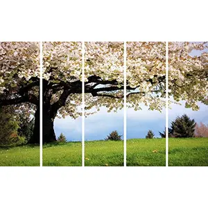 Kyara arts Big Size Multiple Frames Beautiful Nature Wall Painting for Living Room Bedroom Office Hotels Drawing Room Wooden Framed Digital Painting (50inch x 30inch) rak10