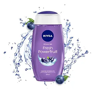 NIVEA Body Wash Fresh Powerfruit Shower Gel with Antioxidants & Blueberry Scent 250 ml