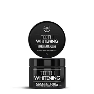 The Beauty Co. Coconut Shell Activated Charcoal Instant Teeth Whitening Powder 50g | For Teeth Whitening | Strengthens Gums | Minty Fresh