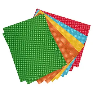 SNOW CRAFTS A4 Mixed Colour Polka Dots Sheets 150-170 GSM For Art And Craft School Projects. (A4-20 SHEETS)