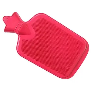 Coronation Deluxe Non-Electrical Hot Water Bag Red Two Side Ribbed 1.5 L