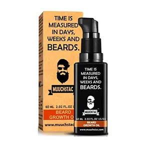 Muuchstac Herbal Beard Growth Oil For Men for Thicker & Longer Beard and Filing Patchy Beard 60 ml