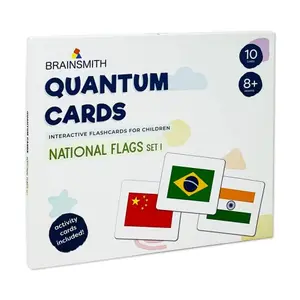 Brainsmith Quantum Flash Cards National Flags - Educational Flashcard Set 1 for Toddlers and Kids (8 months to 8 years) for Brain Development