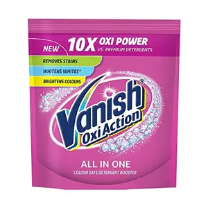 Vanish All in One Powder Detergent Booster - 400 g | Removes Stains Whitens Whites and Brightens Colors