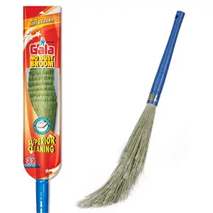 Gala No Dust Broom For Floor Cleaning broom stick for home floor cleaning Jhadu for home cleaning Made of washable Fibers (Pack of 1)