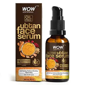 WOW Skin Science Ubtan Face Serum - OIL FREE - For Anti Tanning Radiance Boosting Rejuvenating Skin - No Parabens Silicones - 30mL