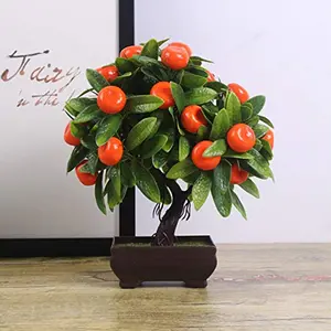 TIED RIBBONS Artificial Fruit Bonsai Trees Plants Indoor for Home Office Table Living Room Bedroom Decoration (25 cm Multicolour)