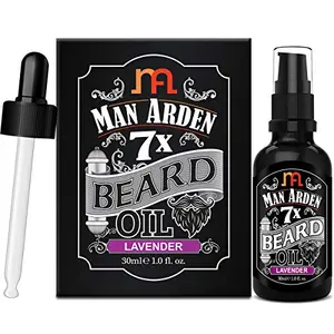 Man Arden 7X Beard Oil (Lavender) 30ml 7 Premium Oils Supports Beard Growth & Nourishment