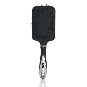 KAIV Hair Brush Paddle in Matt Black and Silver Color