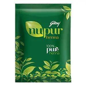 godrej nupur henna natural mehndi for hair color with goodness of 9 herbs 3 pack with 400 g in each packet (3 x 400 g / 3 x 14.10 oz)
