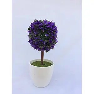 Discount4product Artificial Flowers Artificial Plant Trees Bonsai with Pot Home Decors Vases Decoration flower-Blue-VS16