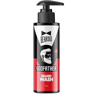 Beardo Godfather Beard Wash for men 100 ml | Refreshing Fragrance | Active cleansing | Purifies and cleanses skin and beard