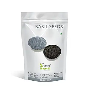 Holy Natural - The Wonder of World  Holy Natural Basil Seeds - 200 GM