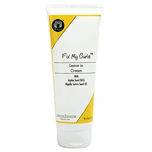Fix My Curls Leave In Cream for styling Curly And Wavy Hair Plant Protein Rich CG Friendly Silicone & Paraben Free Frizz Control Solution Cruelty Free (250gm)