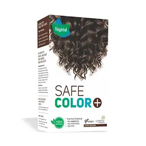 Vegetal Safe Color Hair Color for Unisex 50g - Dark Brown (Pack of 1)
