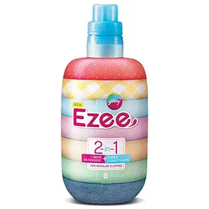 Godrej Ezee 2-in-1 Liquid Detergent + Fabric Conditioner (Fabric Softener) - 1kg For Regular Clothes