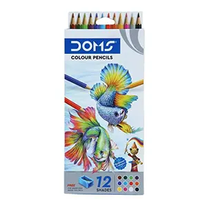 DOMS 12 Shade Round Shaped Color Pencils (Set of 2 Multicolor)