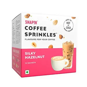 Snapin Coffee Sprinkles Silky Hazelnut - Flavours for Your Coffee Pouch 10 sachets 90g