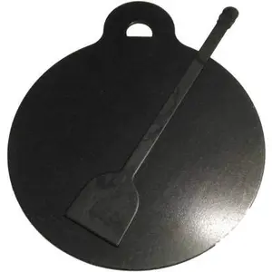 Jayam Traditional Iron Black Flat Dosa Chapati Tawa 1.5KG with Dosa Turner - 11 inches Diameter