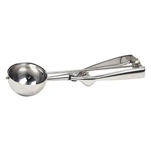 Freshome  FreshomeÂ  Ice Cream Scooper - 1 Piece Easy Handheld Stainless Steel with Trigger Cookie - Melon Scoop Spoon Icecream Scoopers (Silver)