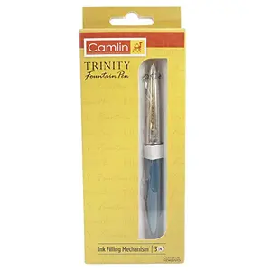 Camlin Kokuyo Trinity Fountain Pen with 3-in-1 Mechanism (Color may vary)