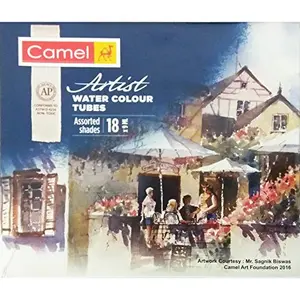 Camel Artist's Water Color Box - 9ml Tubes 18 Shades