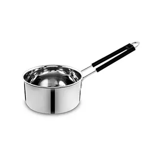 Classic Essentials Stainless Steel Multipurpose Sauce Pan for Kitchen Restaurant Cooking & Heat Proof HandleRust Resistant & Dishwasher Safe (16 cm 1200ml) Silver