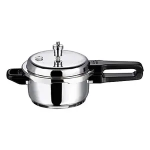Vinod 18/8 Stainless Steel Regular Outer Lid Pressure Cooker - 3 Litres (Induction and Gas Stove Friendly) Silver ISI and CE certified with 2 Years Warranty