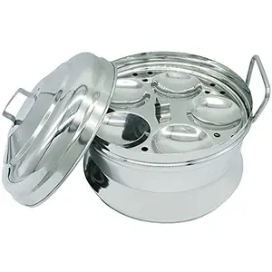 PANCA Idly Maker Steamer Plate Stainless Steel Idli Cooker Multipurpose Steel Multi Plate Idly Pot with Steamer Silver (13 IDLI BIG)