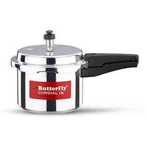 Butterfly Cordial Induction Base Aluminium Pressure Cooker with Outer Lid 3 Litres Silver