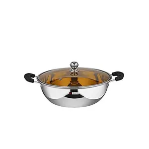 Butterfly Stainless Steel Kadai with Glass Lid 26 cm