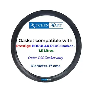 Kitchen Mart Gasket compatible with Prestige Popular Plus Pressure cooker (1.5 Liters)