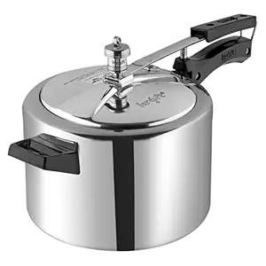 Kraft Aluminium Classic Inner Lid Pressure Cooker with 2 litres Capacity Gas Stove and Induction Friendly 60 months warranty ISI Certified - silver