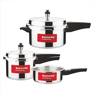Butterfly Cordial 2 L 3 L & 5 L Induction Bottom Pressure Cooker (Aluminium)
