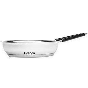 Helicon Premium Try Ply Bottom Stainless Steel Fry Pan_Thickness 3.25mm_(Works Induction and Gas Stove Both) (Medium/Capacity: 1.5Ltr/Diameter: 22Cm)