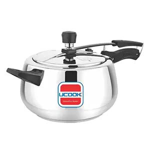 UCOOK Stainless Steel Silvo Induction Pressure Cooker 5 Litre Silver