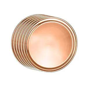 Shri & Sam Stainless Steel Majestic Rose Gold Plates with PVD Coating 6 Pieces