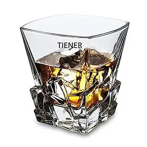 TIENER Elegant Whiskey Glass - 300 ml Clear - Set of (4)